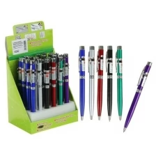 Фонарик-ручка с лазером карманный, 2 диода, цвета микс