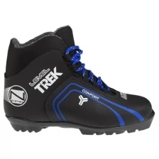 Trek Ботинки лыжные TREK Level 3 NNN ИК, цвет чёрный, лого синий, размер 38