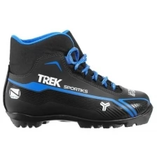 Trek Ботинки лыжные TREK Sportiks NNN ИК, цвет чёрный, лого синий, размер 36