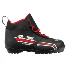 Ботинки лыжные TREK Quest 2 NNN ИК, цвет чёрный, лого красный, размер 36